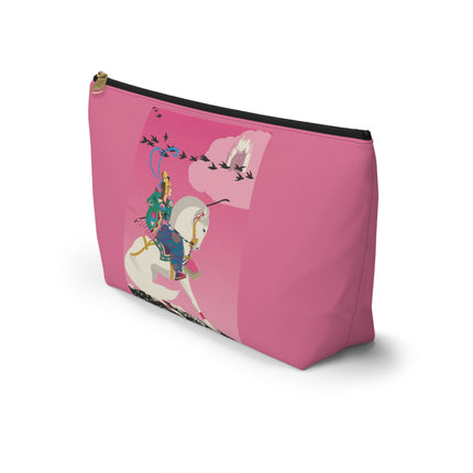 Samurai Princess on the White Steed Cosmetic Bag – Bold Fantasy & Elegant Adventure