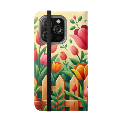 🌷🐦 The Little Garden Tender Flip Case – Sunshine, Care & Storybook Charm