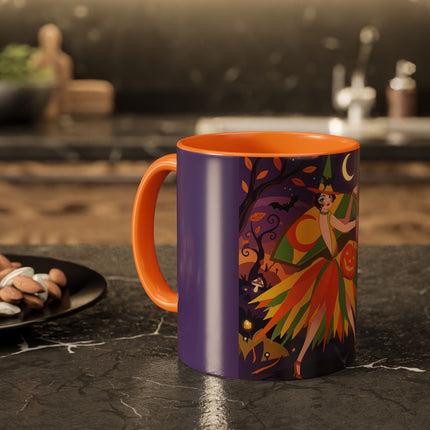 🎃🧙 The Witch Of Jack-O'-Lantern Hollow Colorful Mug – Whimsical Halloween Charm