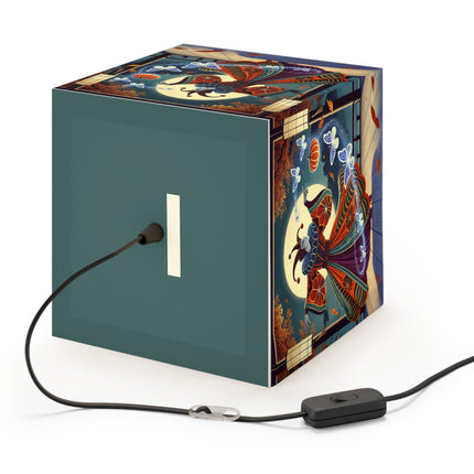 Court Magician with Ghost Butterflies Light Cube Lamp