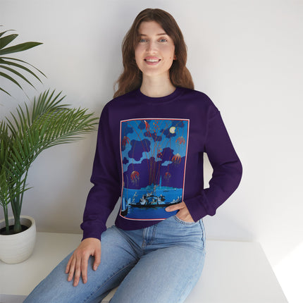 Fireworks in Venice by George Barbier Heavy Blend™ Crewneck Sweatshirt
