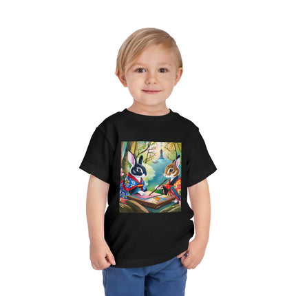 Fairy Animals Writing Wishes Toddler Short Sleeve Tee