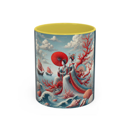 Ladies by the Quiet Sea Colorful Mugs (11oz, 15oz)