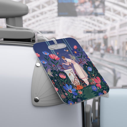 🐠🌸 The Enchanted Aquarium Garden Luggage Tag – Art Deco Underwater Fantasy
