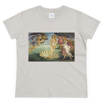 Birth of Venus by Sandro Botticelli Women's Midweight Cotton Tee