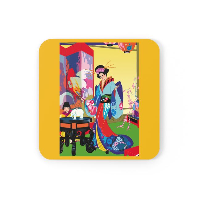 A Timeless Journey by Umberto Brunelleschi Cork Back Coaster