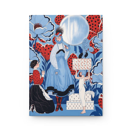 🎈🌺 The Blue Garden Balloon Fantasy Hardcover Journal – Art Deco Floral Whimsy