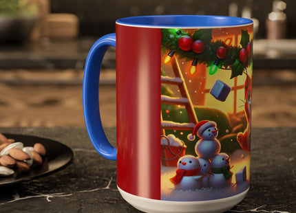 Naughty or Nice Kitten Christmas Colorful Mugs (11oz, 15oz)