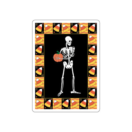 Candy Corn Skeleton Die-Cut Stickers (5 Sizes)