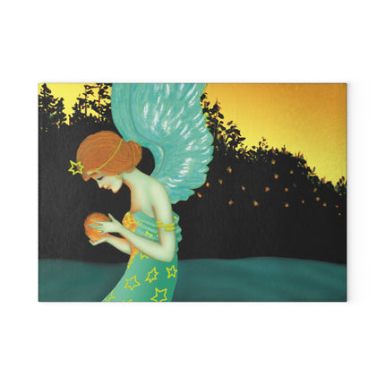 Twilight Angel Glass Cutting Board