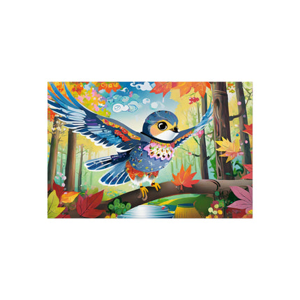 Baby Hawk Plays in Forest Fine Art Posters