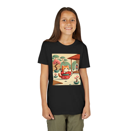 Archer Kitten in the Zen Garden Youth Short Sleeve Tee