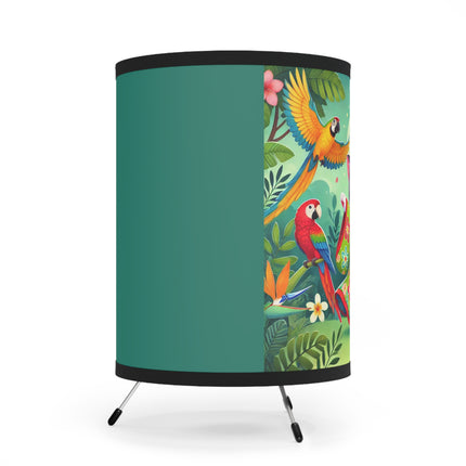 Parrot Dance of the Geisha Kitten Tripod Lamp