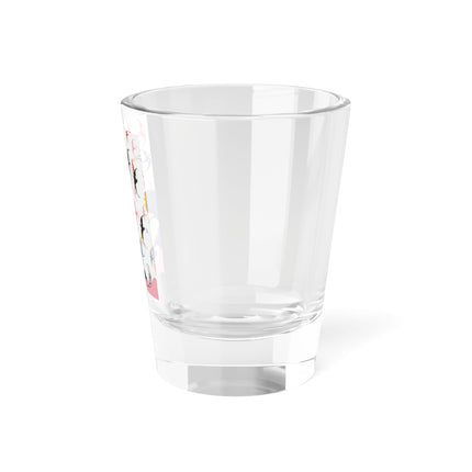 Flight of the Songbirds Shot Glass – Theatrical Whimsy & Colorful Harmony