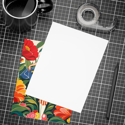🌺🎩 The Grand Flower Market Postcards With Envelopes – Art Deco Floral Fashion