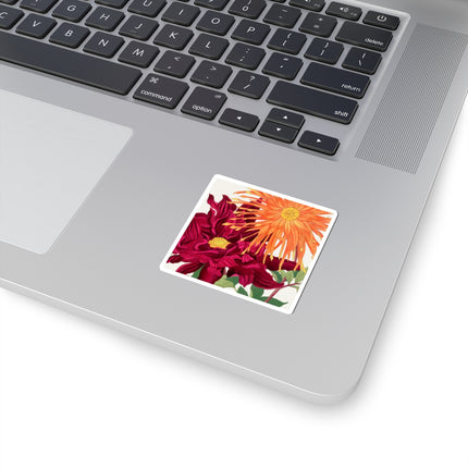 Dahlia Flower by Tanigami Kônan Kiss-Cut Stickers (4 Sizes)