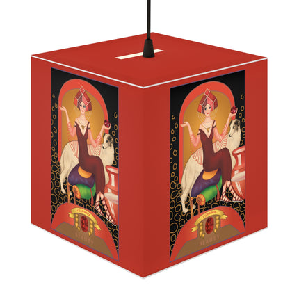 January & Garnet Zodiac Light Cube Lamp