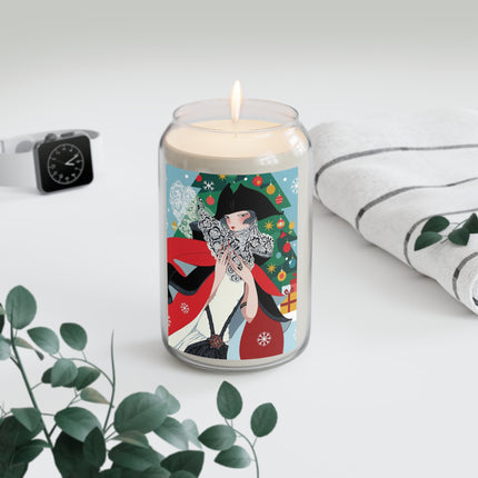 ❤️ The Lady Of The Crimson Scarf Scented Soy Candle – Art Deco Christmas Elegance
