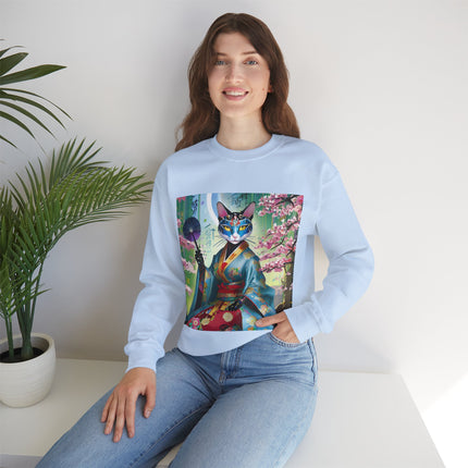 Cyberpunk Geisha Unisex Heavy Blend™ Crewneck Sweatshirt