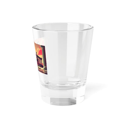 Art Deco Valentine's Romance Shot Glass, 1.5oz
