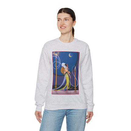 Smoke and Secrets: A Glamorous Encounter in Prohibition Era Heavy Blend™ Crewneck Sweatshirt