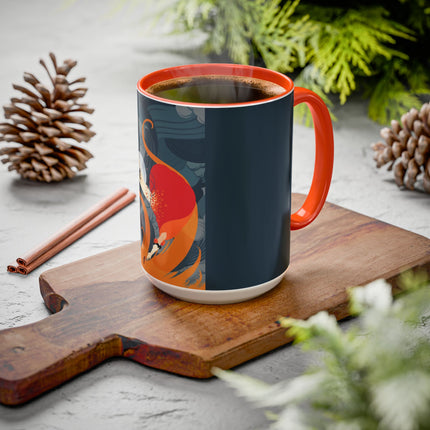 Flame of the Tempest Colorful Mugs – Fiery Storm & Dramatic Elegance