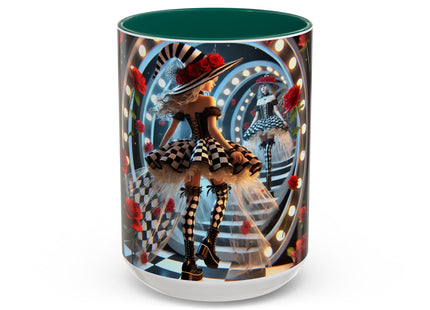 Halloween Witch Through the Mirror Colorful Mugs (11oz, 15oz)