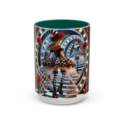 Halloween Witch Through the Mirror Colorful Mugs (11oz, 15oz)