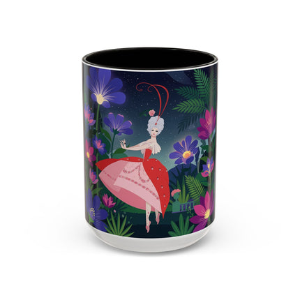Moonlight Waltz Among The Blossoms Colorful Mugs – Art Deco Floral Enchantment