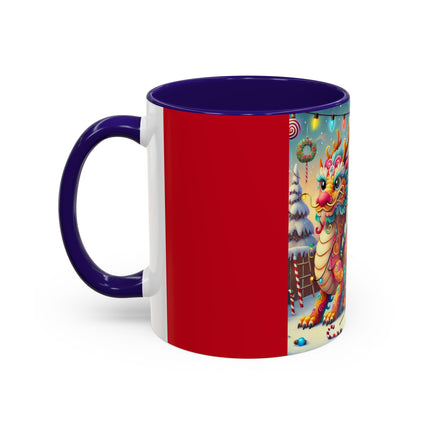 Playful Dragon's Christmas Colorful Mugs (11oz, 15oz)