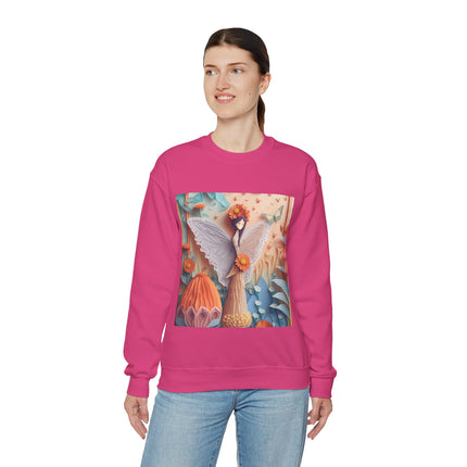 Zinnia Fairy Unisex Heavy Blend™ Crewneck Sweatshirt