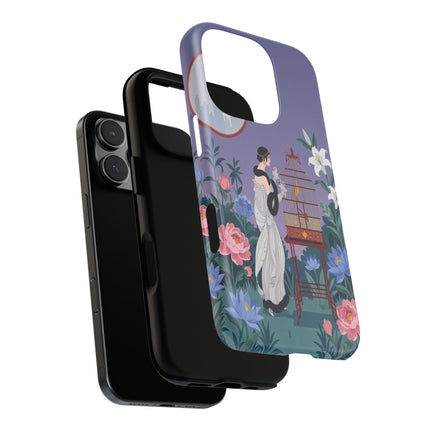 🌸🐦 The Lady Of The Garden Birdcage Phone Case – Art Deco Floral Elegance