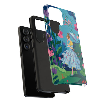 🌸☂️ A Stroll Through The Enchanted Forest Phone Case – Art Deco Floral Fantasy