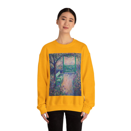 The Artist’s Garden (The Green Chair) by Theodore Earl Butler Heavy Blend™ Crewneck Sweatshirt