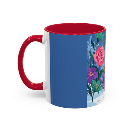 🌹❄️ The Holly Rose Of Winter Colorful Mug – Art Deco Christmas Garden