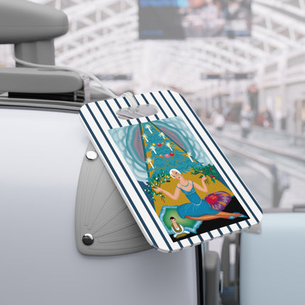 Art Deco Christmas Elegance Luggage Tag