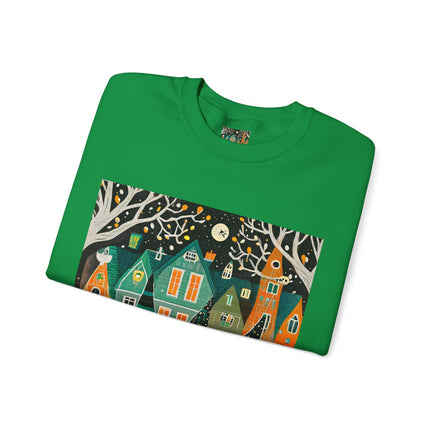 Night of the Trick-or-Treating Owlets Unisex Heavy Blend™ Crewneck Sweatshirt
