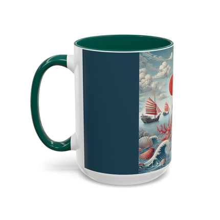 Ladies by the Quiet Sea Colorful Mugs (11oz, 15oz)