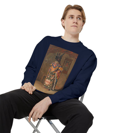 A Buddhist Lama by Vasily Vereshchagin Garment-Dyed Sweatshirt