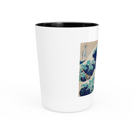 The Great Wave off Kanagawa by Katsushika Hokusai Ceramic Shot Glass