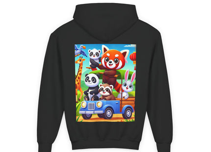 Safari Friends on the Move Youth Heavy Blend Hooded Sweatshirt