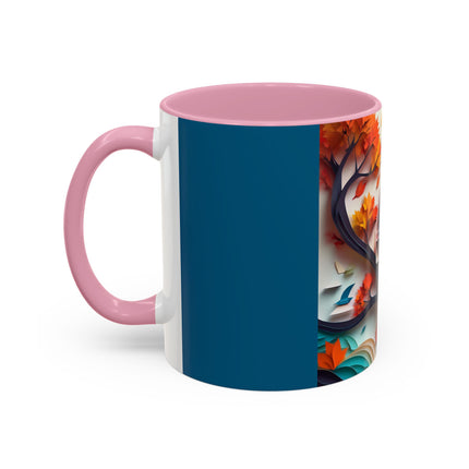 Owl at an Autumn Park Colorful Mugs (11oz, 15oz)