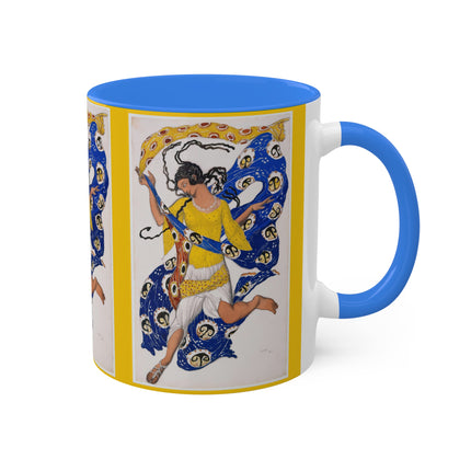 The Butterfly (Costume Design for Anna Pavlova) by Leon Bakst Colorful Mugs, 11oz