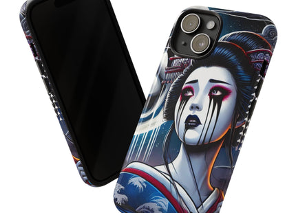 Geisha’s Black Ink Tears Phone Cases