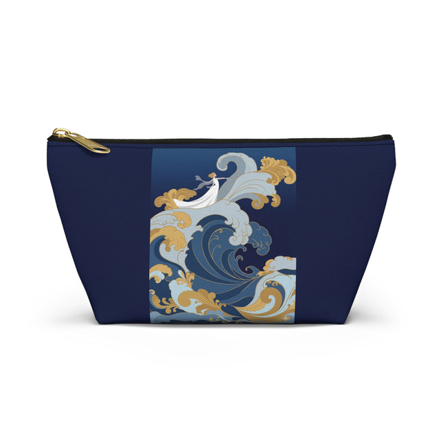 Wave Enchantress Cosmetic Bag – Oceanic Grace & Golden Tides