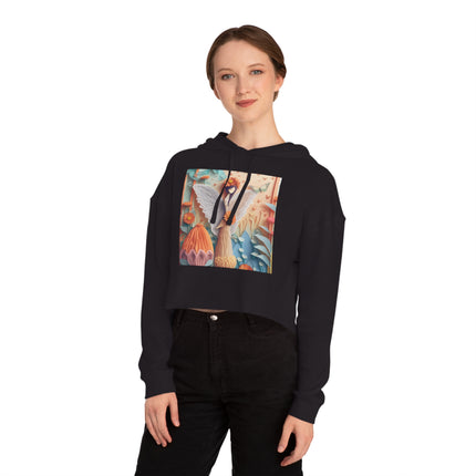Zinnia Fairy Cropped Hooded Sweatshirt