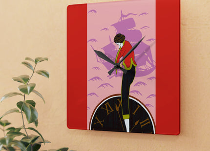 Woman Waiting for her Beloved at 1:59 by Kobayashi Kaichi Acrylic Acrylic Wall Clock