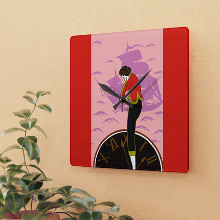 Woman Waiting for her Beloved at 1:59 by Kobayashi Kaichi Acrylic Acrylic Wall Clock
