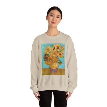 Vase with Twelve Sunflowers by Vincent Van Gogh Heavy Blend™ Crewneck Sweatshirt