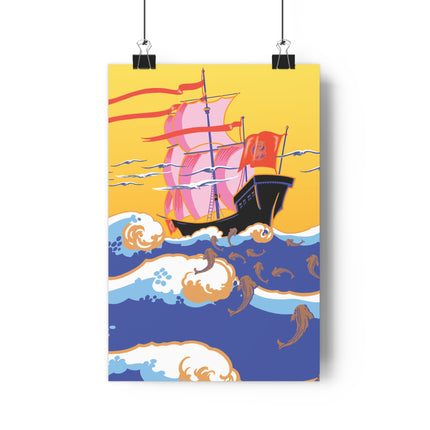 Golden Seas and Whimsical Dreams Giclée Art Print